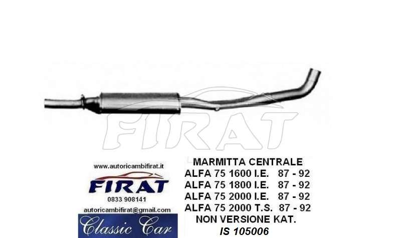 MARMITTA ALFA 75 TWIN-SPARK 87 - 92 CENTR. (105006)